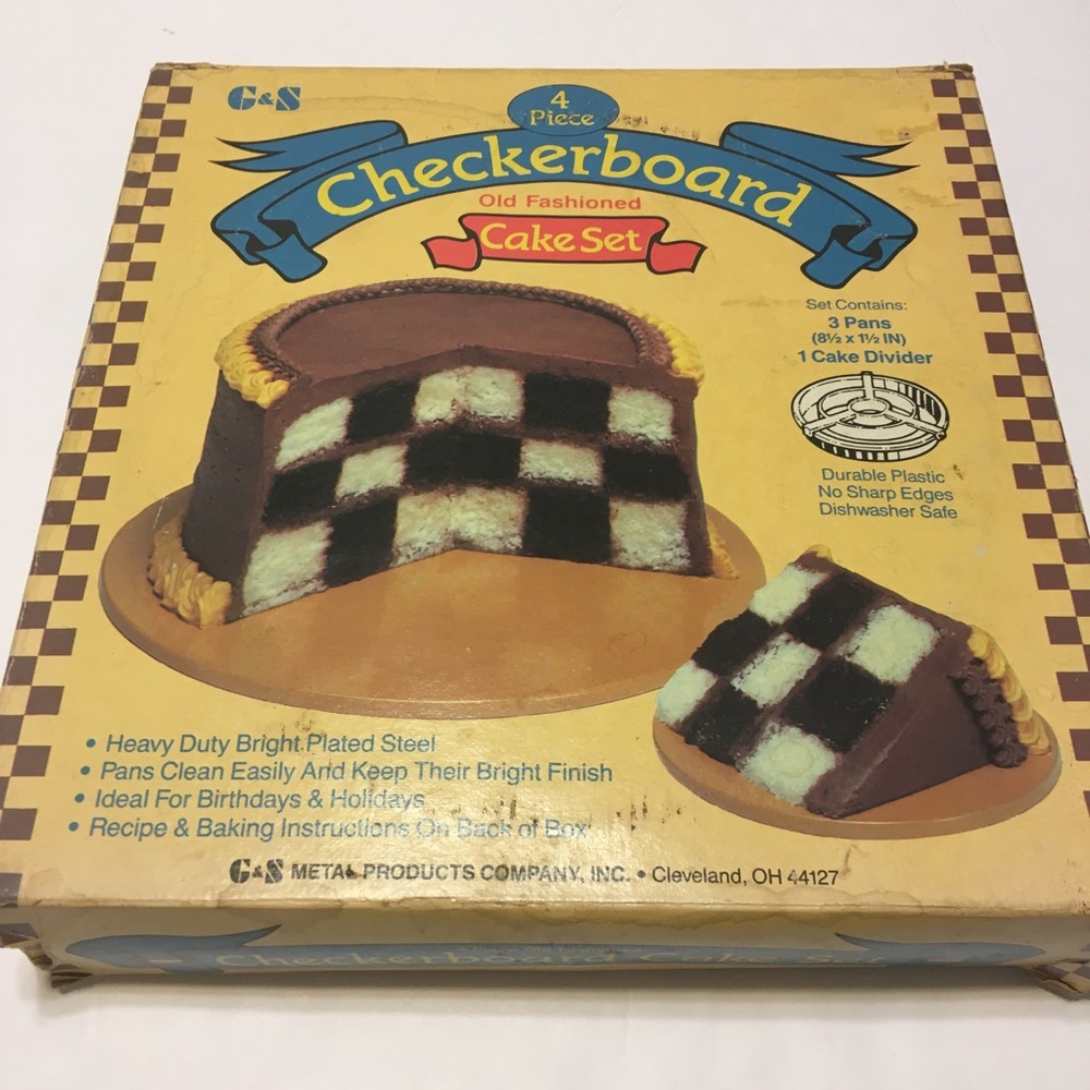 Checkerboard Cake Set Old Fashioned Round Cake Pan